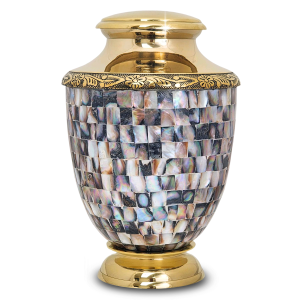 Regal Rose Mother of Pearl Brass Urn - Cremation Urns | Royal Caskets and Urns
