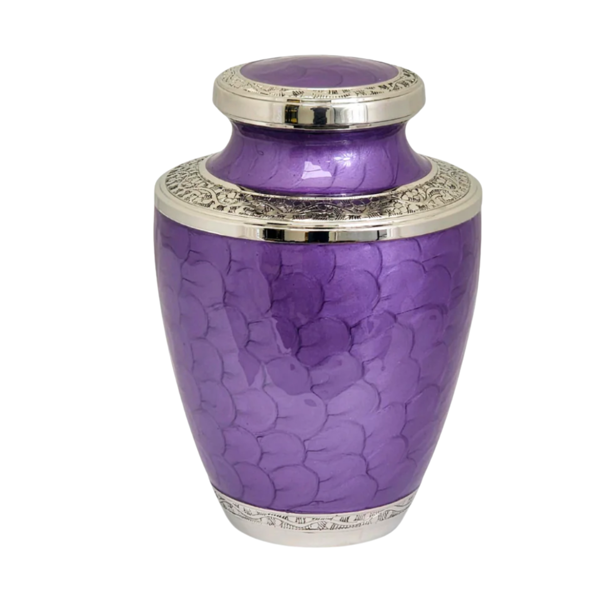 Purple Floral Adult Brass Urn - Cremation Urns (view 1 of 5) | Royal Caskets and Urns