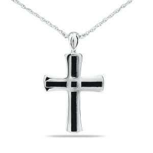Men's Cross Chain Link Steel Pendant
