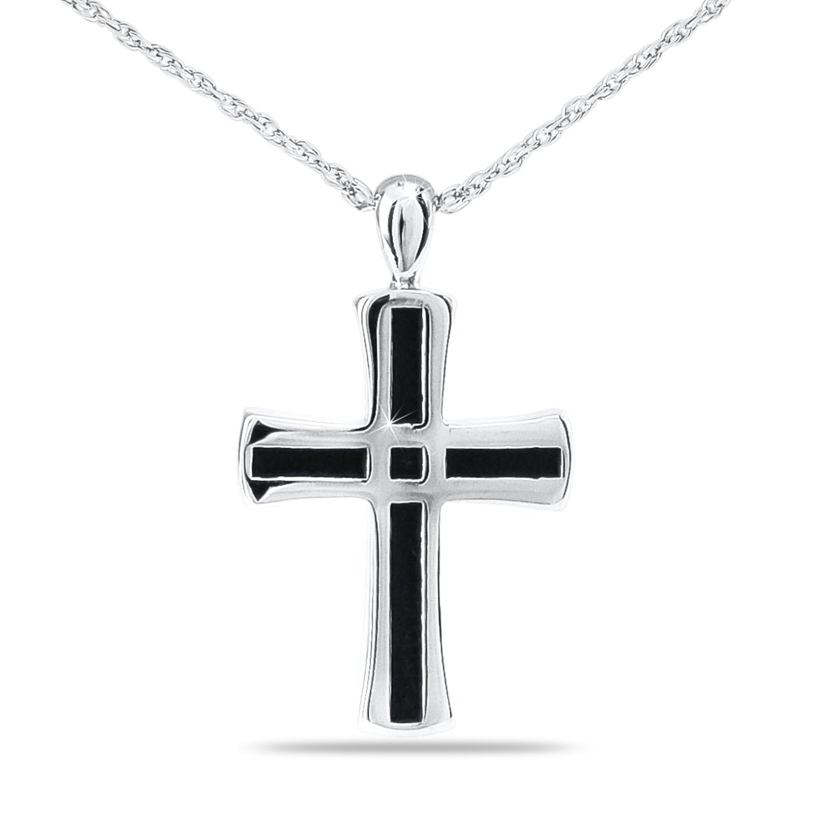 Men's Cross Chain Link Steel Pendant
