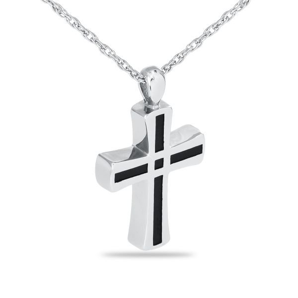 Men's Cross Chain Link Steel Pendant - Image 2