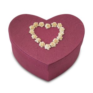 Burgundy Comfort Heart Paper Urns