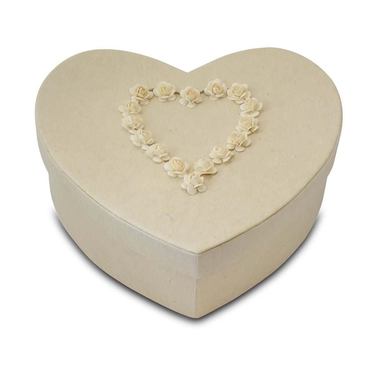 Ivory Comfort Heart Paper Urns - Biodegradable Urns | Royal Caskets and Urns