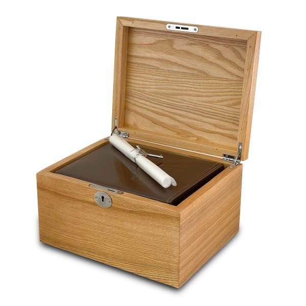 Locking Light Wood Urn - Wood Urns (view 3 of 4) | Royal Caskets and Urns