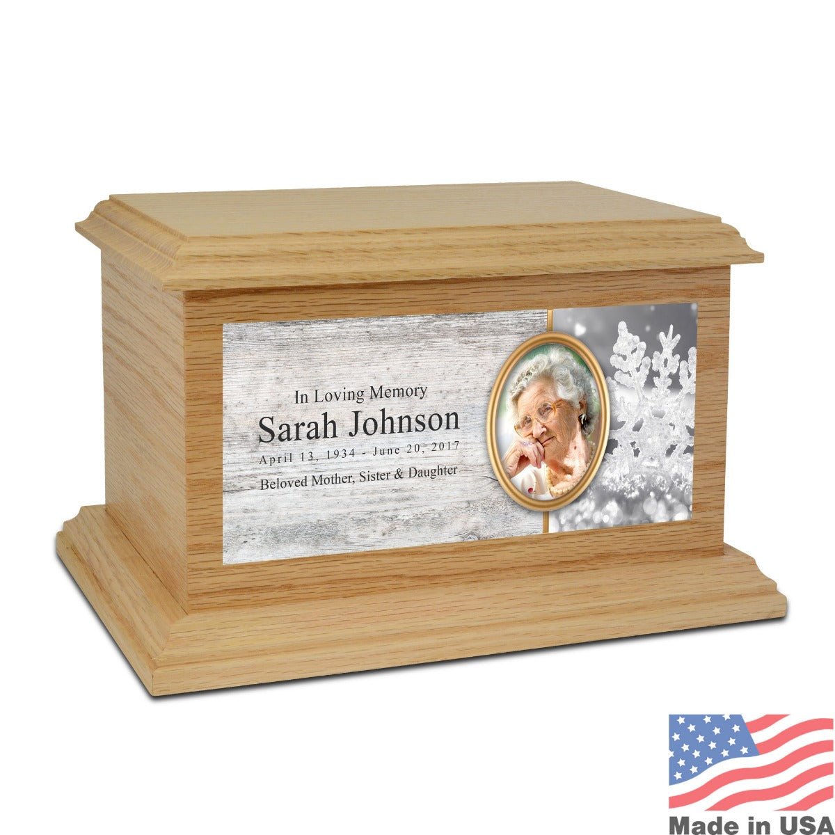 Rainier Life Treasured Urn - Oak - Wood Urns (view 1 of 2) | Royal Caskets and Urns