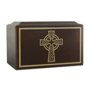 Solid Ash Celtic Cross Wood Urn - Wood Urns (view 1 of 3) | Royal Caskets and Urns