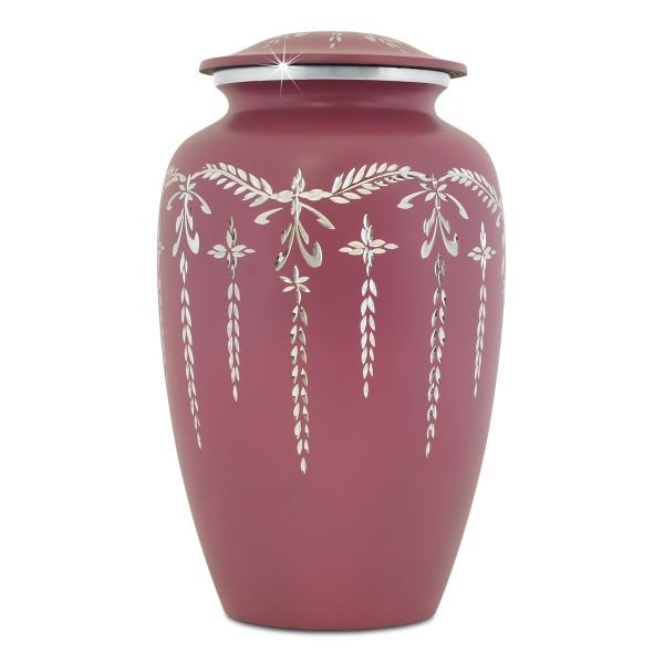 Adult Light Pink Shimmer Diamond Cut - Cremation Urns (view 1 of 5) | Royal Caskets and Urns