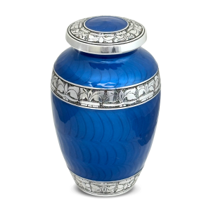 Shimmering Blue Aluminum Urn - Cremation Urns (view 1 of 5) | Royal Caskets and Urns