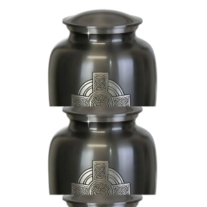 Timeless Celtic Cross Brass Urn