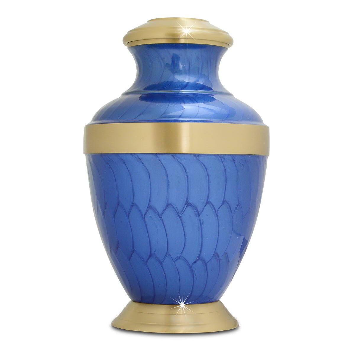 Modern Blue Brass Urn - Cremation Urns (view 1 of 5) | Royal Caskets and Urns