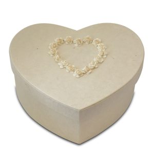 Ivory Comfort Heart Paper Companion Urn - Companion Urns (view 1 of 2) | Royal Caskets and Urns