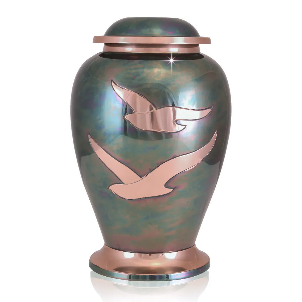 Gleaming Dove Brass Urn - Cremation Urns (view 1 of 6) | Royal Caskets and Urns