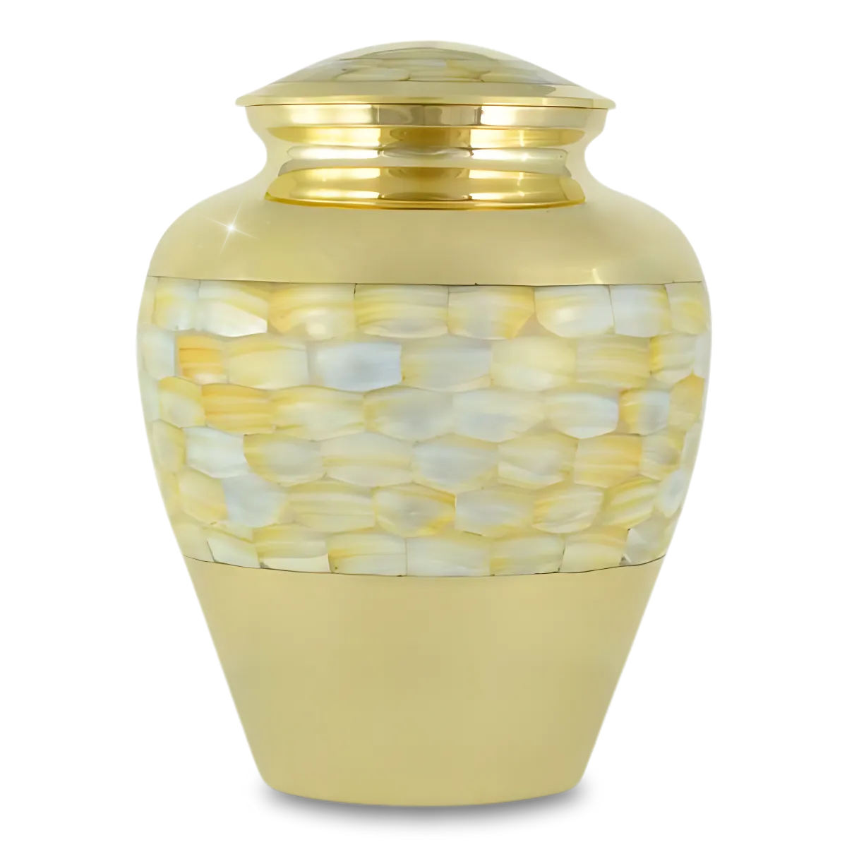 Mother of Pearl Brass Urn - Cremation Urns (view 1 of 5) | Royal Caskets and Urns