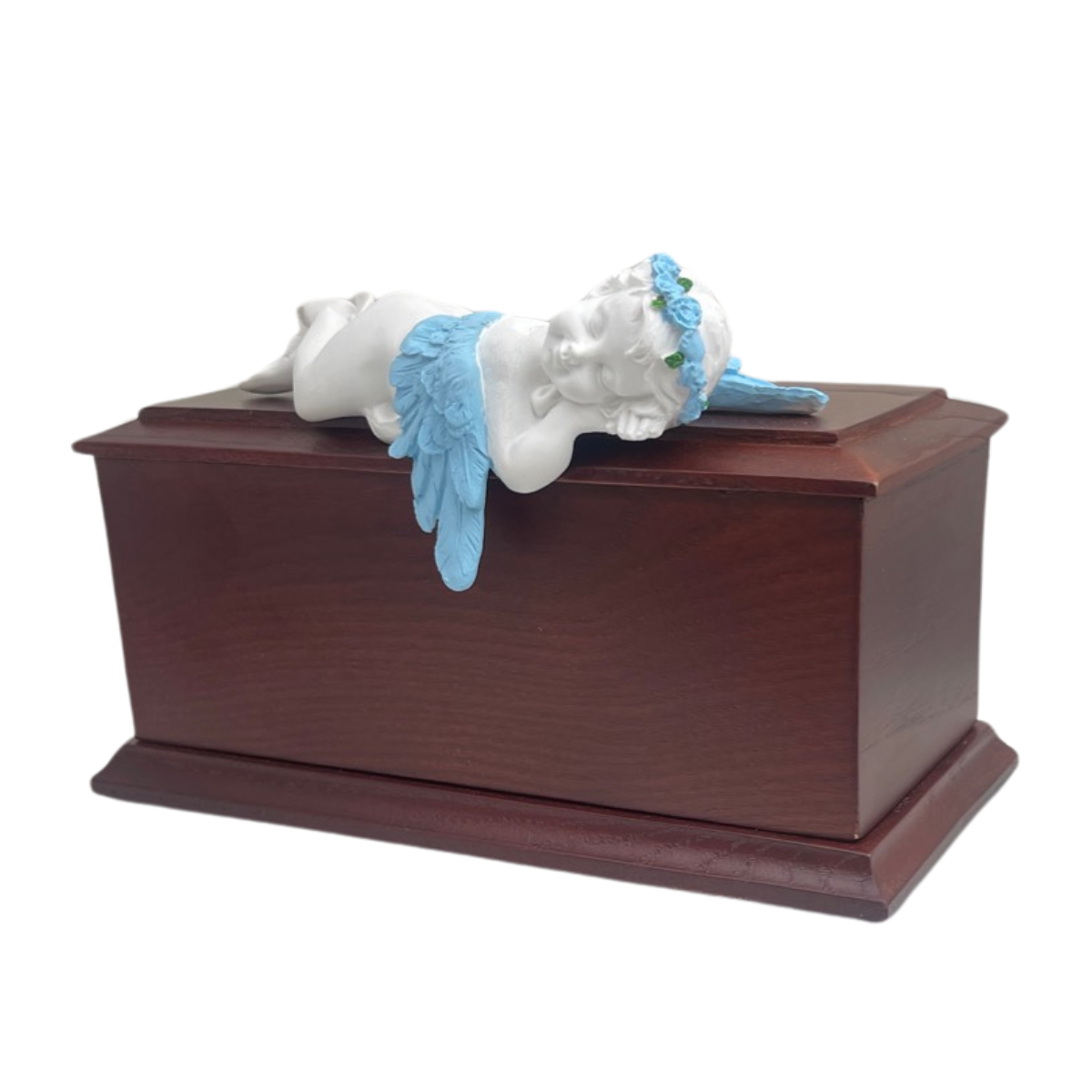Blue Resting Angel Urn - Cremation Urns | Royal Caskets and Urns