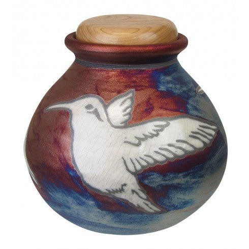 Western Garden Raku Urn - Ceramic Urns (view 2 of 3) | Royal Caskets and Urns