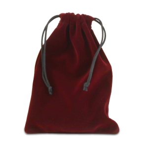 Velvet Burgundy Bag Urn 5" x 7" - Accessories | Royal Caskets and Urns